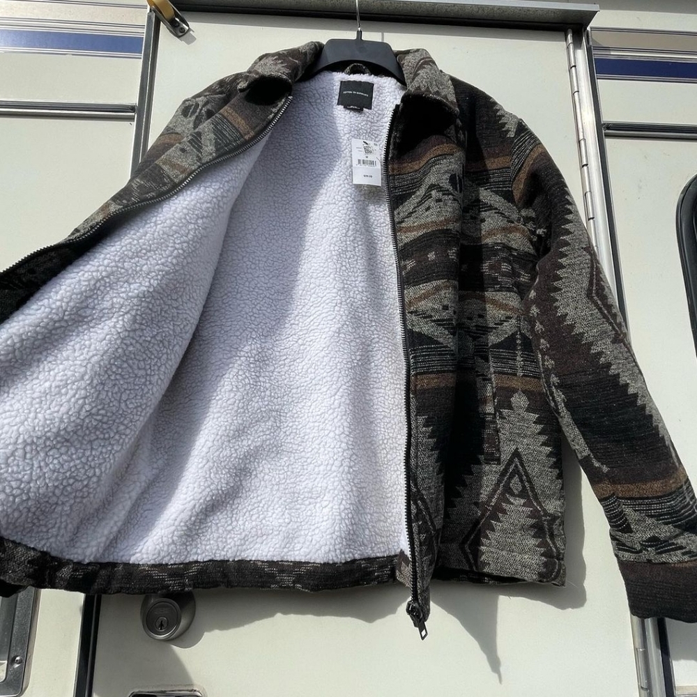 Cozy tribal pattern Cotton on Garments zip up jacket with tags M